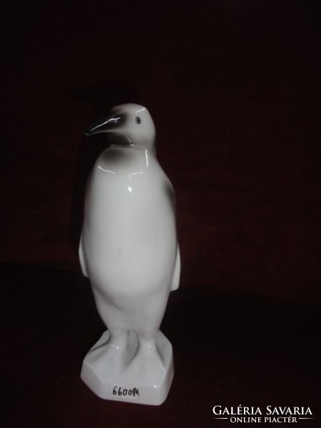 Hollóházi porcelán, figurális szobor, pingvin,  24 cm magas. Vanneki!