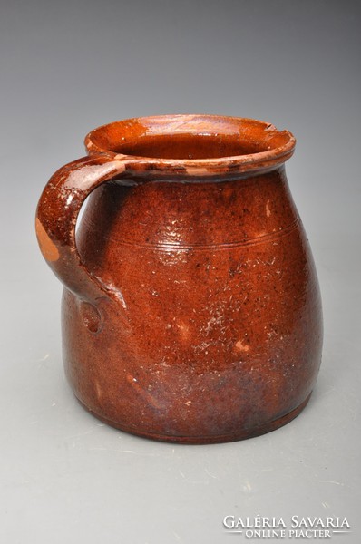Antique toddler pot, glazed inside, very old.