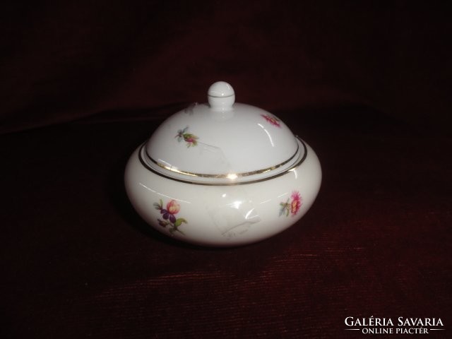 Raven house porcelain, sugar bowl, flower pattern. Stored in a display case. He has!