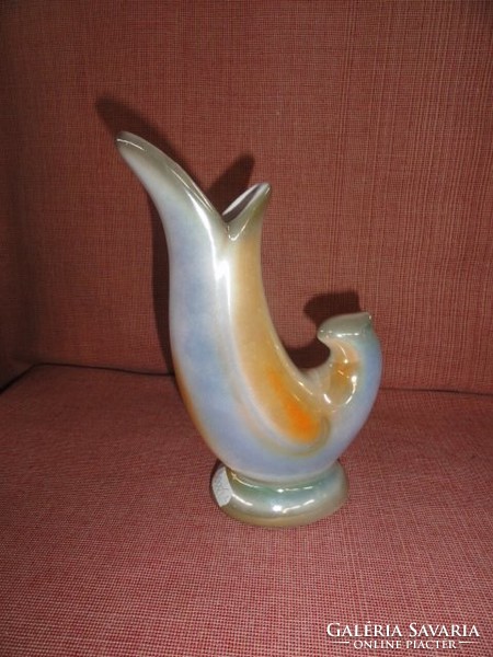 Iparművész porcelán, halformájú váza, 20 cm magas. Vanneki!