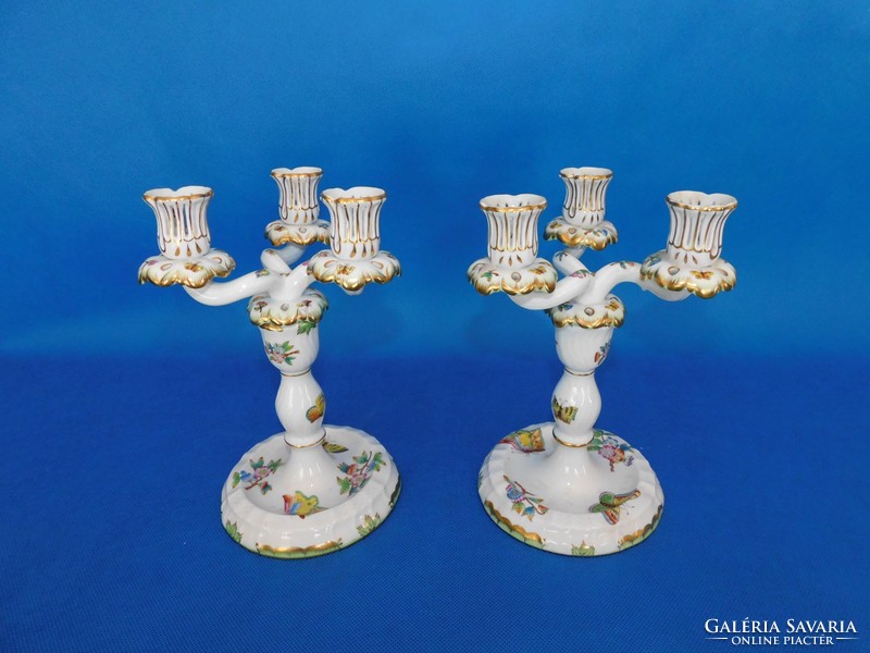 A pair of 3-branch candlesticks from Herend Victoria