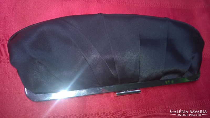 Fekete szatén elegáns szinházi táska- alkalmi táska--neszeszer-retikül