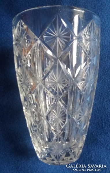 Régi ólomkristály váza (21 cm)