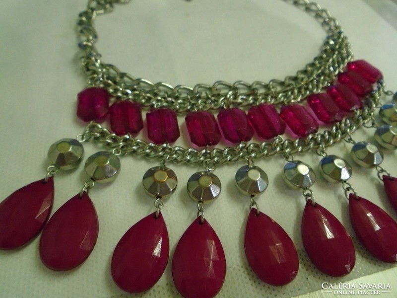 Thai synthetic pink ruby collier more than 500 ct