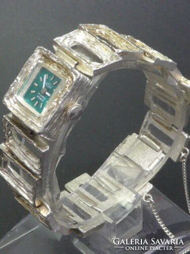 Special silver designer wristwatch
