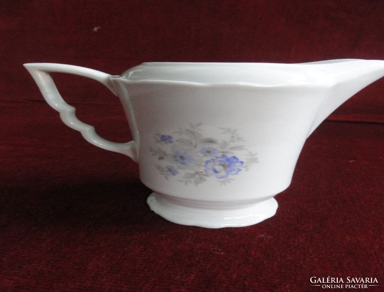 Zsolnay porcelain milk pouring spout. Blue floral pattern, antique piece, 10 cm high. He has!