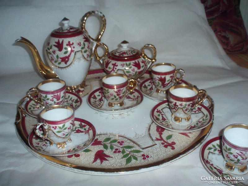Antik,19.századi  porcelán kávéskészlet