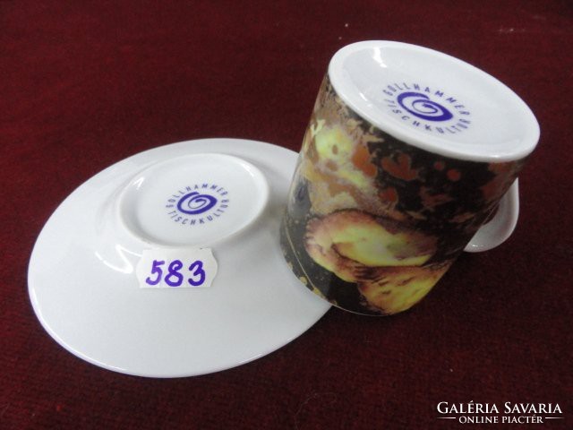 Gollhammer tischkultur German ceramic/porcelain coffee cup + coaster. He has!