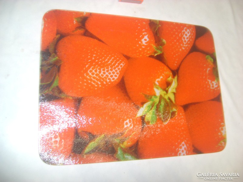 Tempered glass strawberry tray, coaster