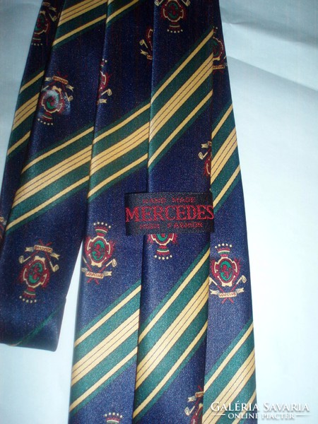 Vintage MERCEDES férfi selyem nyakkendő