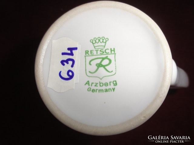 Retsch Arzberg Germany porcelán bögre. Sok szíves díszítéssel. Vanneki!