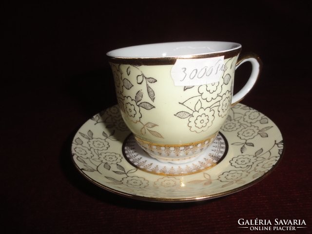 MZ Csehszlovák porcelán kávéscsésze + alátét. Antik 1940-ből való.  6 darabos készlet Vanneki!