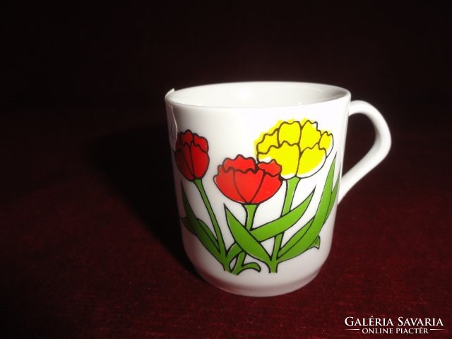 Weidmann olasz porcelán kávéscsésze tulipános mintával. 5,5 cm magas. Vanneki!