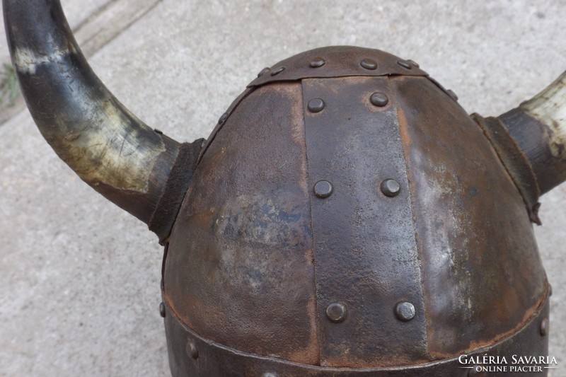 Ritka Viking harci sisak Eredeti antik kovácsolt szép kézi mester munka