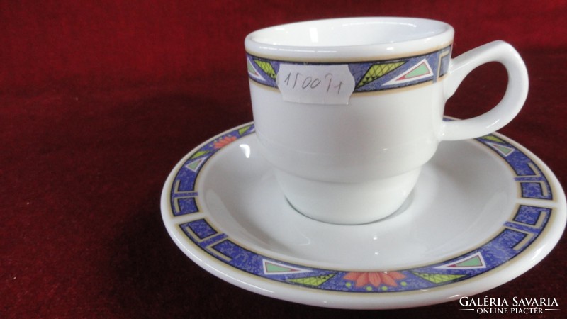 Lilien porcelain austria. Modern coffee cup + placemat with blue border. He has!
