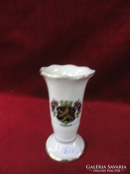 WR német porcelán váza, HEIDELBERG címerével. Magassága 9,5 cm. Vanneki!