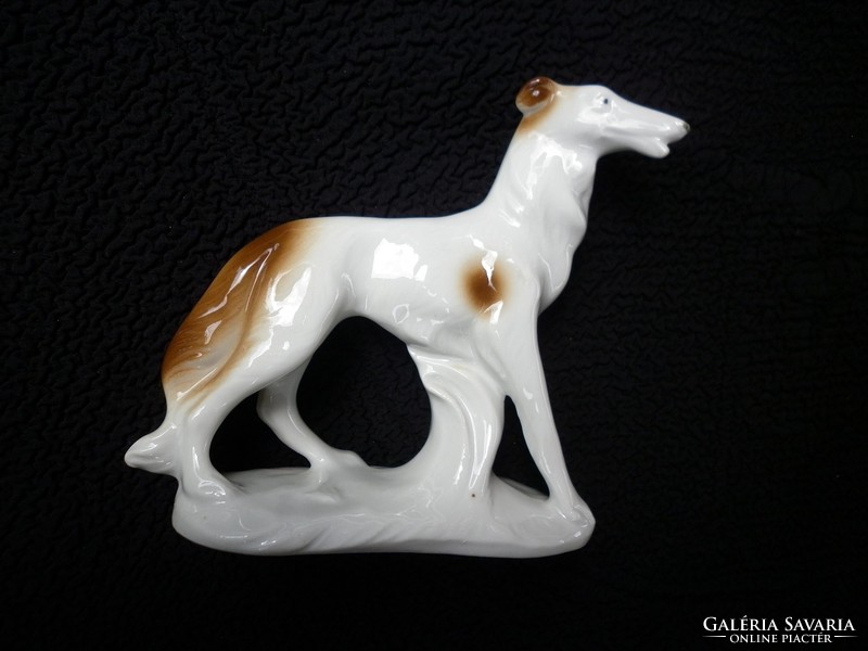 Foreign porcelain greyhound dog