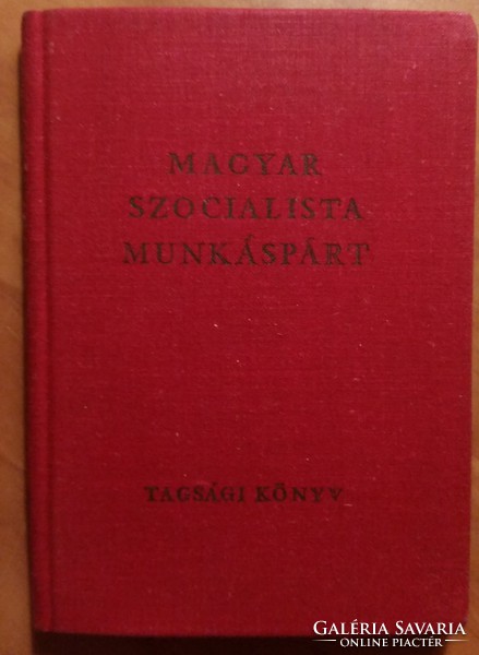 Magyar Szocialista Munkás Párt tagsági könyv