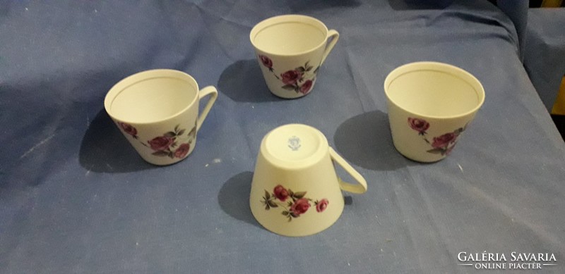 Great Plain porcelain 4 pcs. Pink tea cup