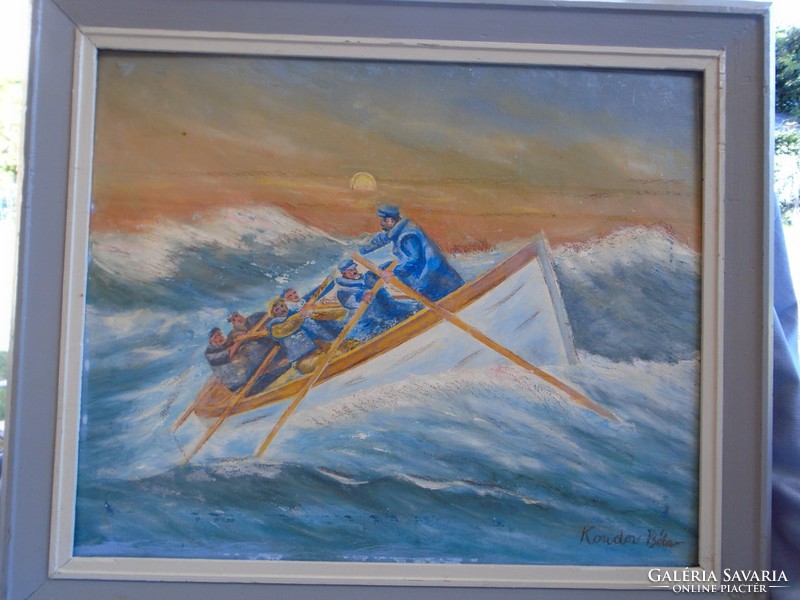 Kondor Béla viharban című festménye 