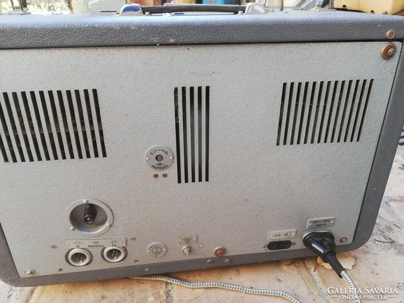 Antique Hungarian sound film cinema machine speaker transformer terta sound telephone factory film technology working! 16 mm