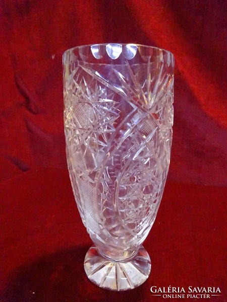 Ólomkristály váza, 22 cm magas, átmérője 10 cm. Vanneki!