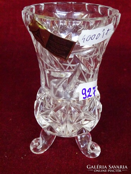 Ólomkristály váza, Anna Hütte német, kézzel csiszolt, hibátlan. Vanneki!