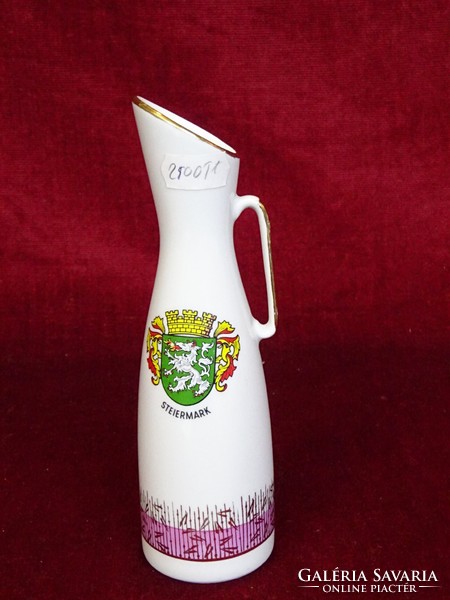 Osztrák füles váza, Steiermark címerével. Jel.: 112/310. 18 cm magas. Vanneki!