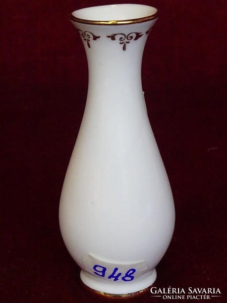 Ausztriai porcelán emlék váza, fekete/fehér, 11 cm magas. Vanneki!