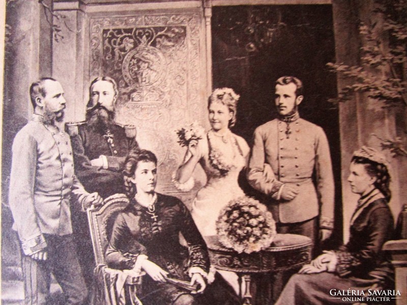 Ferenc József Queen Elizabeth Siszi Rudolf Heir to the Throne Princess Stefania engagement photo 1881