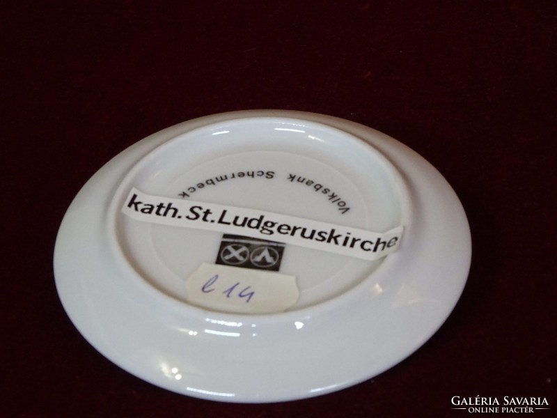 German porcelain mini wall plate with Ludgeruskirche church. He has!
