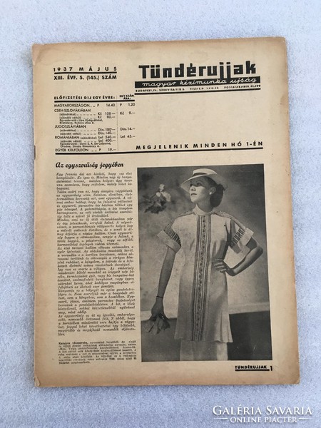 Tündérujjak - magyar kézimunka újság 1937. május, XIII. évfolyam, 5. (145.) szám