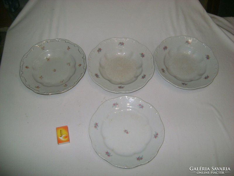Old Zsolnay plate - four pieces together