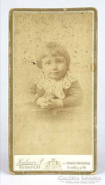 0Y393 Antik Kalmár fotográfia gyermek fotó