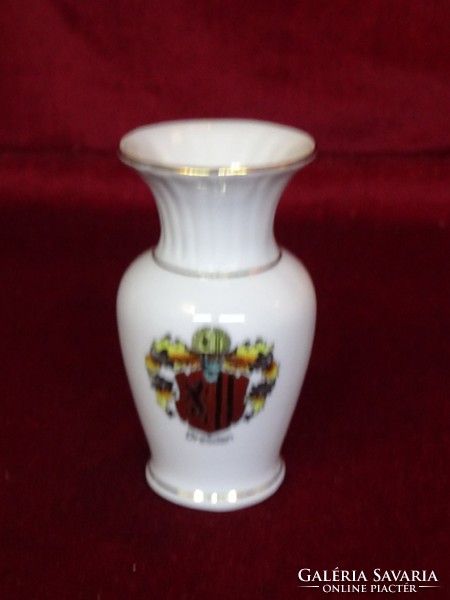 BL német porcelán kis váza, Drezda címerrel. 10,5 cm magas. Vanneki!