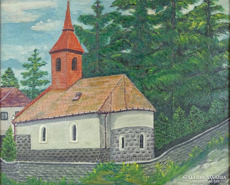 0Y586 Magyar festő XX. század : Borsi templom
