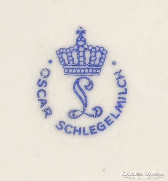 0Y662 Oscar Schlegelmilch porcelán tányér 16 cm