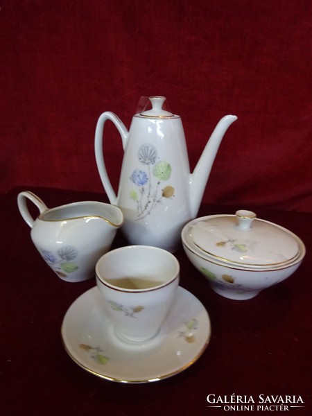 Bulgarian coffee set with six small floral patterns. He has!