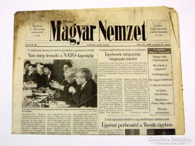 1998 11 27  /  Van még teendő a NATO-tagságig  /  Magyar Nemzet  /  Szs.:  12127