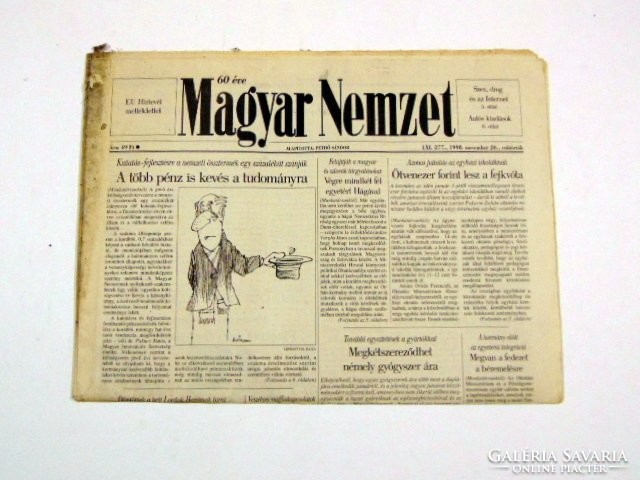 1998 11 26  /  A több pénz is kevés a tudományra  /  Magyar Nemzet  /  Szs.:  12126