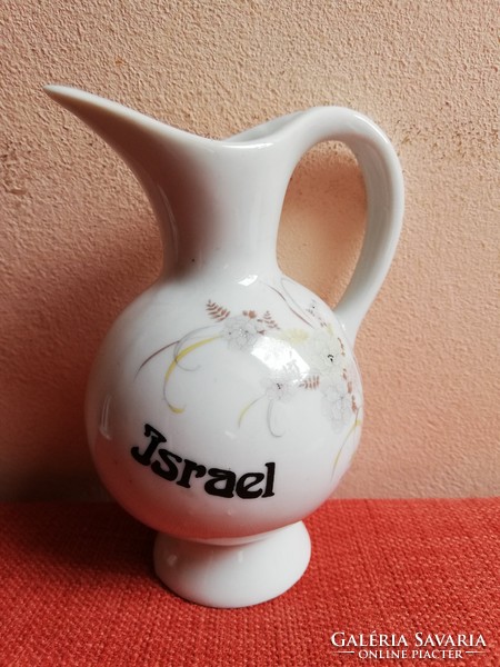 Izraeli kecses virágmintás porcelán tejszínkiöntő