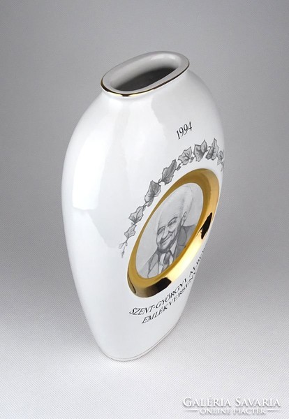 0Y828 Szent-Györgyi Albert porcelán váza 1994
