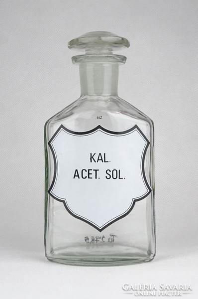 0Y765 Régi gyógyszertári patika üveg KAL ACET SOL