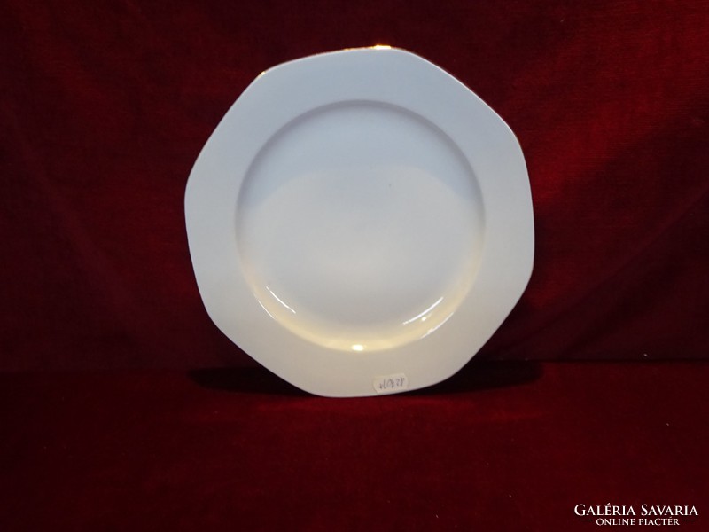 JRJS porcelán, hófehér lapos tányér, arany szegélyes. Vanneki!