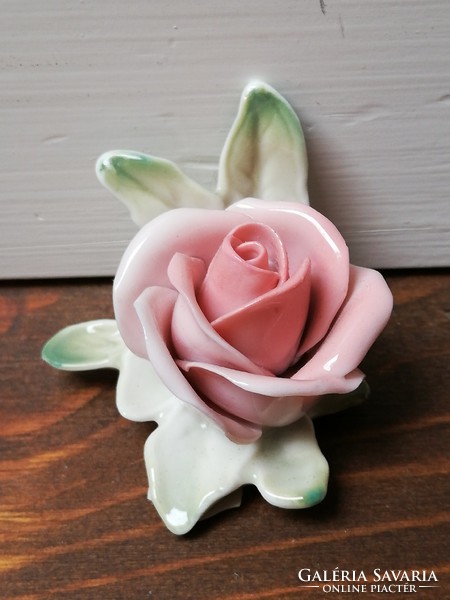 Ens rózsa jelzett antik kézzel festett porcelán