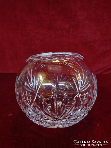 Ólomkristály gömb alakú váza. 15 cm átmérővel. Vanneki!