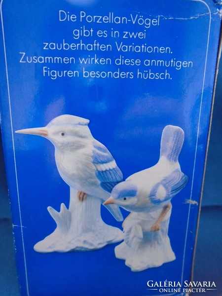 2 db német porcelán figura madár  saját dobozában  mindkettő  13cm magasak szép színekben pompáznak 