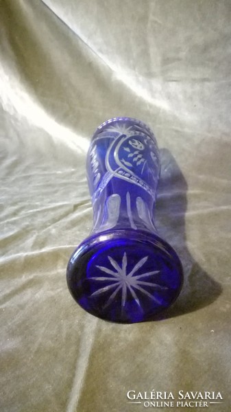 Kristály váza kék