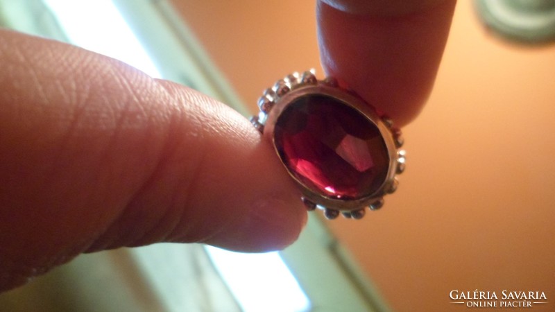 Rusztikus ezüst gyűrű