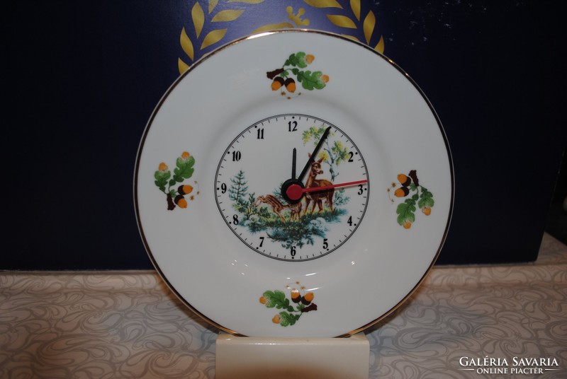 Porcelain wall clock with wild pattern 20.5 cm